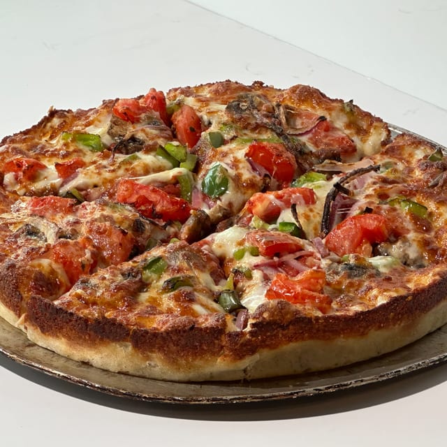 Vivacious Vegetarian Pizza.