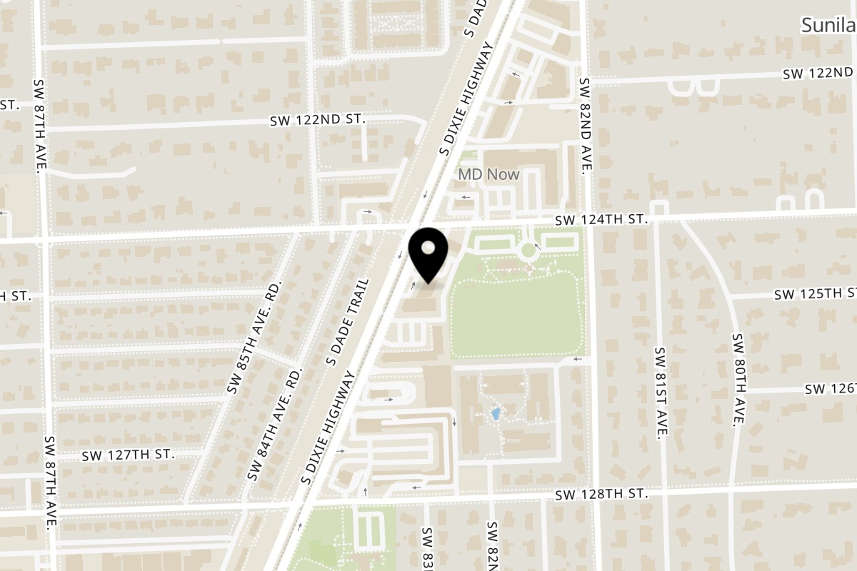 Map showing the location of Original Big Tomato on 12447 S Dixie Hwy in Pinecrest